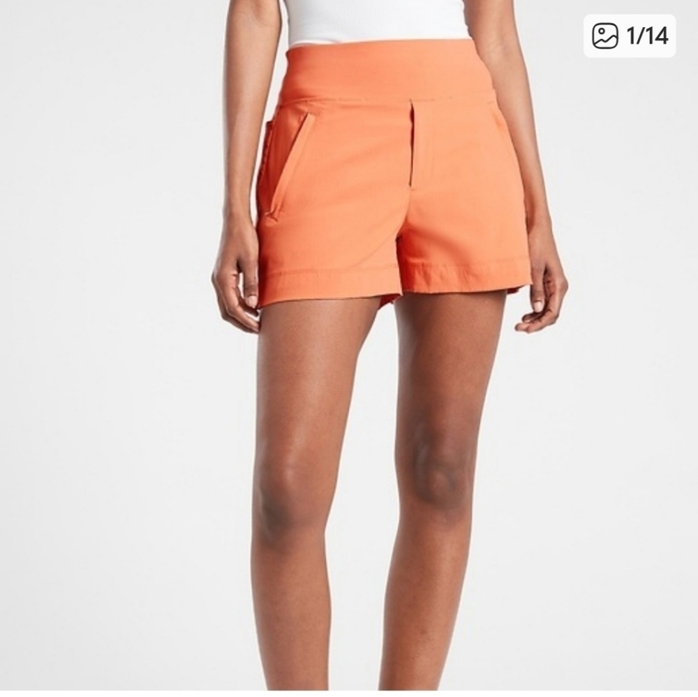 Athleta High Waist Orange Women's Shorts